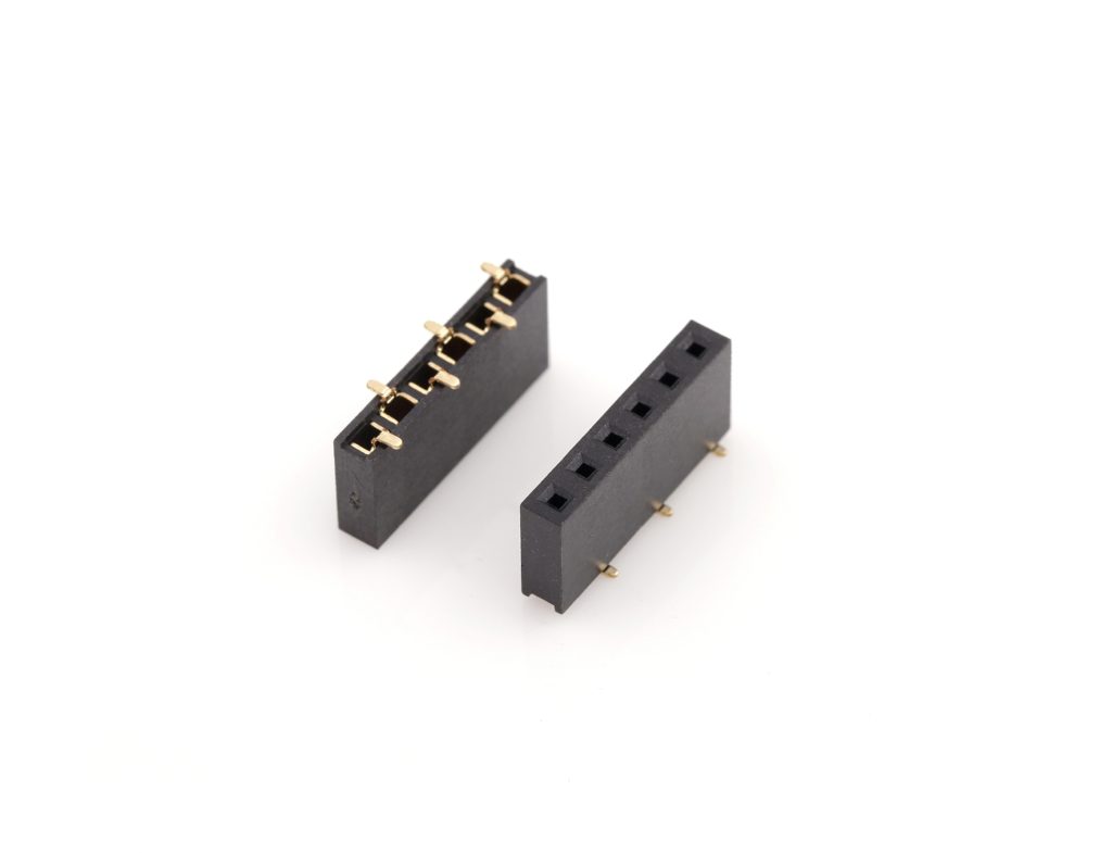 Mm Pitch Female Header Surface Mount Single Row Profile Mm P