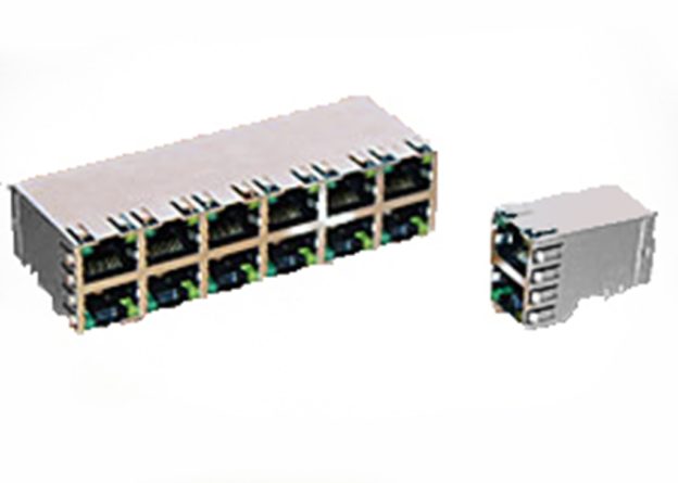 Modular Jack, Side Entry,Shielded With Panel Ground Tabs Double Decker ...