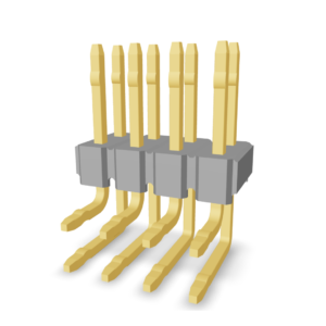 2.54mm Pitch Pin Header, Right Angle with Kink(P9104C04-JS-4K2)