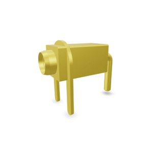 Horizontal Jack Tip (Test Point) for Ø2.03, Square Body, with Mounting Tab, Gold Plated(P8025A12-32)