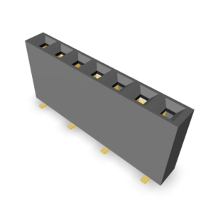 1.27x1.27mm Pitch Female Header Surface Mount Single Row Profile:5.8mm (P9436-XX-X-XX)