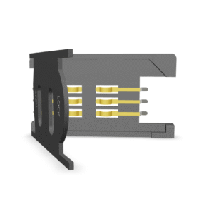 SIM CARD CONNECTOR ASSEMBLY WITH COVER TYPE, 6PIN, WITH PEG (PSIMC2-06-CP-6)