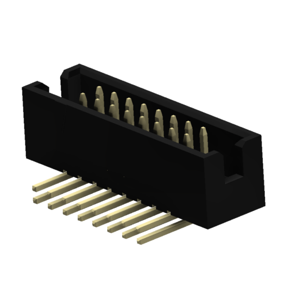 1.27×1.27mm Pitch Box Header Double Row (Right Angle) (P9634-XXX-35-X)