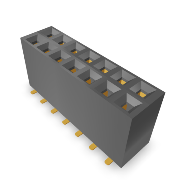 1.0mm Pitch Pin Female Header Surface Mount Double Row (P9445-XXX-21)
