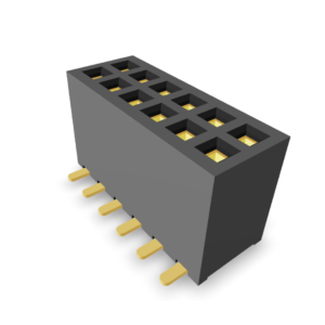 1.27x1.27mm Pitch Female Header Surface Mount Double Row (P9435AXXX-21)