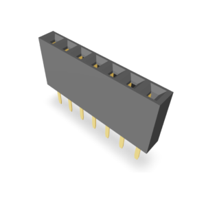 2.54mm Pitch Female Header 5mm Base Dual Beam Folded Contact Double Row (Straight) (P9501-XX-21)
