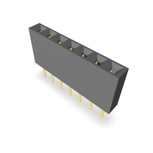 2.54mm Pitch Female Header 5mm Base Dual Beam Folded Contact Double Row (Straight) (P9501-XX-21)