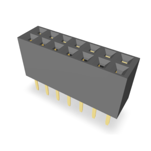 2.00mm Pitch Female Header 4.0mm Base With Polarisation Pad Double Row (Straight) (P9713-XX-21)