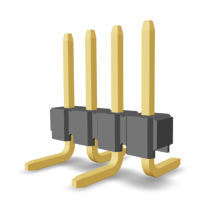 2.54mm Pitch Pin Header Surface Mount Single Row (P9107-XX-18-1)