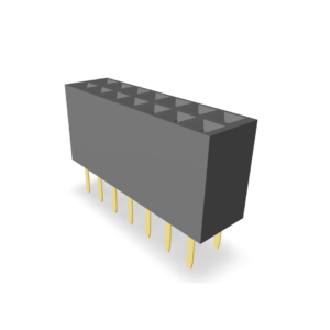 2.54mm Pitch Female Header 5mm Base Dual Beam Folded Contact Single Row (Straight) (P9503-XX-21)