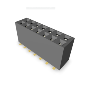 2.54mm Pitch Female Header Surface Mount Double Row Profile:7.4mm (P9405-XX-21)