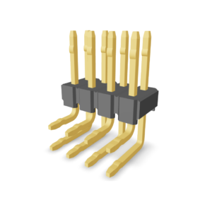 2.54mm Pitch Pin Header, Right Angle with Kink(P9104C04-JS-4K2)