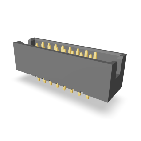 1.27x1.27mm Pitch Box Header Double Row (Straight Angle) (P9633-XXX-35-1)